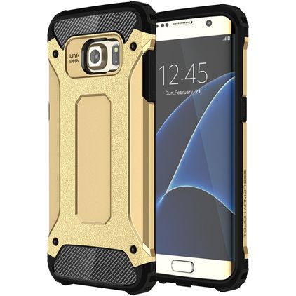 Mobigear Outdoor Samsung Galaxy S7 Edge Hülle Hardcase Backcover Stoßfest - Gold