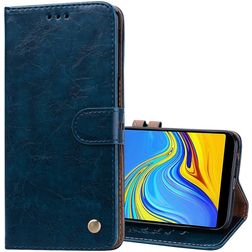 Mobigear Wallet Samsung Galaxy J6 Plus Hülle Klapphülle Geldbörse - Blau