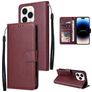 Mobigear Wallet iPhone 14 Pro Max Hülle Klapphülle Geldbörse - Rot