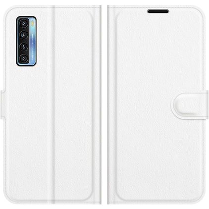 Mobigear Classic TCL 20S Hülle Klapphülle Geldbörse - Weiß
