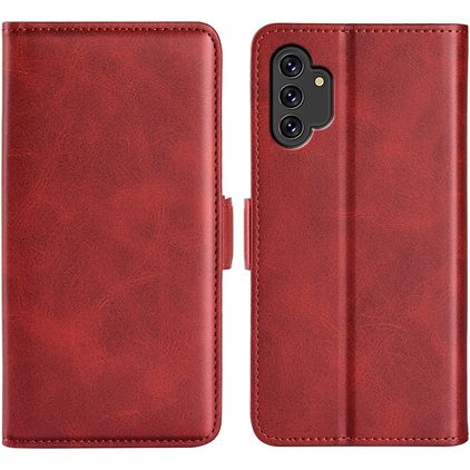 Mobigear Slim Magnet Samsung Galaxy M52 Hülle Klapphülle Geldbörse - Rot