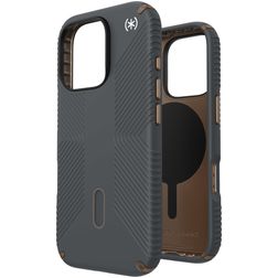 Speck Presidio2 Grip iPhone 16 Pro MagSafe Hülle Hardcase Backcover Stoßfest - Charcoal Grey