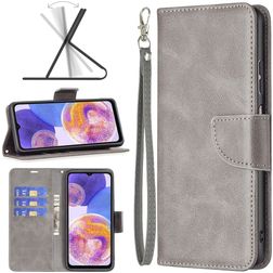 Mobigear Excellent Samsung Galaxy A23 Klapphülle Portemonnaie - Grau
