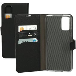 Mobiparts Saffiano Wallet Samsung Galaxy S20 Plus Hülle Klapphülle Geldbörse - Schwarz
