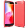 Mobigear Brushed Slim Xiaomi Redmi Go Hülle Flexibles TPU Backcover - Rot