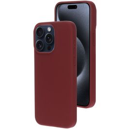Mobiparts iPhone 15 Pro Max Silikon Hülle Backcover - Plum Red