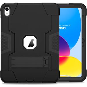 Mobigear ShieldStand iPad 10 (2022) Hülle Kunststoff,Silikon Backcover + Ständer - Schwarz