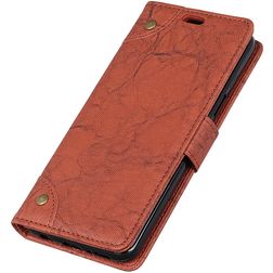 Mobigear Ranch Motorola One Power Hülle Klapphülle Geldbörse - Braun