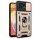 Mobigear Armor Ring Cam Slide Motorola Edge 40 Pro Hülle Hardcase Backcover Stoßfest mit Ringhalter und Kamera Slider - Gold