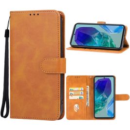 Mobigear Wallet Samsung Galaxy M55 Hülle Klapphülle Geldbörse - Braun