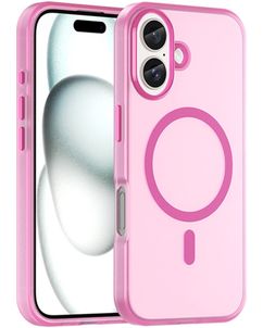 Mobigear Shockproof iPhone 16 MagSafe Hülle Flexibles TPU Backcover - Pink