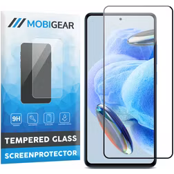 Mobigear Premium Xiaomi Redmi Note 12 Pro Panzerglas Gehärtetes Glas Displayschutz - Hüllenfreundlich - Schwarz
