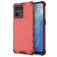 Mobigear Honeycomb OPPO Reno 7 4G Hülle Hardcase Backcover Stoßfest - Rot