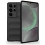 Mobigear Bumpy Samsung Galaxy S25 Ultra Hülle Flexibles TPU Backcover - Schwarz
