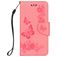 Mobigear Butterfly iPhone XS Klapphülle Portemonnaie - Pink