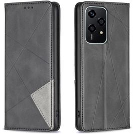 Mobigear Rhombus Slim HONOR 200 Lite Hülle Klapphülle - Schwarz