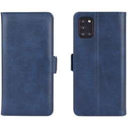 Mobigear Slim Magnet Samsung Galaxy A31 Hülle Klapphülle Geldbörse - Blau