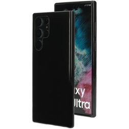 Mobiparts Classic Samsung Galaxy S22 Ultra Hülle Flexibles TPU Backcover - Schwarz