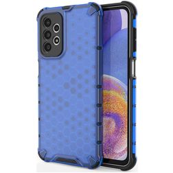 Mobigear Honeycomb Samsung Galaxy A23 Hardcase Backcover Shockproof - Blau