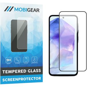 Mobigear Premium Samsung Galaxy A55 Panzerglas Gehärtetes Glas Displayschutz - Hüllenfreundlich - Schwarz