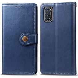 Mobigear Snap Button OPPO A52 Klapphülle Portemonnaie - Blau