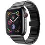 Mobigear Madrid Edelstahl Apple Watch Armband Faltschließe - 49/46/45/44 mm - Schwarz