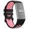 Mobigear Sport Plus Buckle Silikon Fitbit Charge 3 Armband Dornschließe - Schwarz / Pink