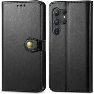 Mobigear Snap Button Samsung Galaxy S25 Hülle Klapphülle Geldbörse - Schwarz