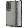 Mobigear Honeycomb HONOR 70 Hülle Hardcase Backcover Stoßfest - Schwarz