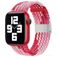 Mobigear Braided Nylon Apple Watch Armband Klappschließe - 49/46/45/44 mm - Pink / Rot