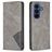 Mobigear Rhombus Slim Samsung Galaxy A37 Hülle Klapphülle - Grau