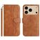 Mobigear S Line iPhone 17 Pro Max Hülle Klapphülle Geldbörse - Braun