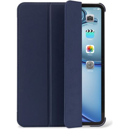 Decoded Textured Slim iPad Air 13 Zoll (2024) Hülle Flexibles Silikon Klapphülle - Navy Peony