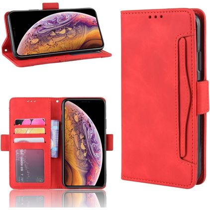 Mobigear Slide Wallet iPhone 11 Hülle Klapphülle Geldbörse - Rot