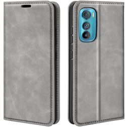 Mobigear Retro Slim Motorola Edge 30 Hülle Klapphülle Geldbörse - Grau