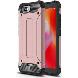 Mobigear Outdoor Xiaomi Redmi 6A Hülle Hardcase Backcover Stoßfest - Roségold