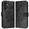 Mobigear Flowers Samsung Galaxy A17 Hülle Klapphülle Geldbörse - Schwarz