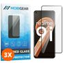 Mobigear Premium Realme 9i Panzerglas Gehärtetes Glas Displayschutz - Hüllenfreundlich - Schwarz (3er Pack)