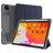Mutural Tri-Fold Tough iPad Pro 11 Zoll (2022) Hülle Klapphülle + Stifthalter - Schwarz / Marineblau
