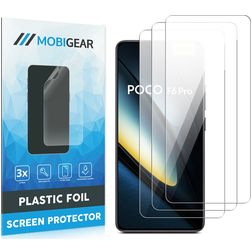Mobigear POCO F6 Pro Displayschutz Schutzfolie - Hüllenfreundlich (3er Pack)