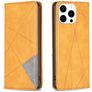 Mobigear Rhombus Slim iPhone 16 Pro Max Hülle Klapphülle - Cognac