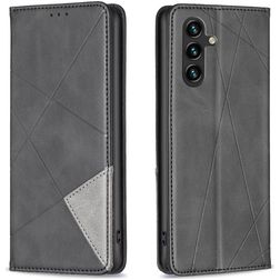 Mobigear Rhombus Slim Samsung Galaxy S25 FE Hülle Klapphülle - Schwarz