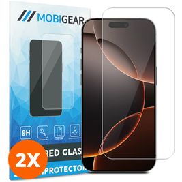 Mobigear iPhone 16 Pro Max Panzerglas Gehärtetes Glas Displayschutz - Hüllenfreundlich (2er Pack)