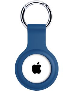 Xccess Keychain Apple AirTag Hülle Flexibles Silikon Schlüsselanhänger - Blau