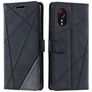 Mobigear Rhombus Samsung Galaxy Xcover 7 Hülle Klapphülle Geldbörse - Schwarz