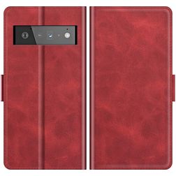 Mobigear Slim Magnet Google Pixel 6 Pro Hülle Klapphülle Geldbörse - Rot