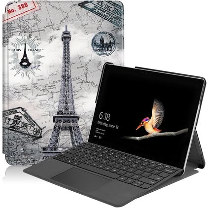 Mobigear Design Microsoft Surface Go 2 Hülle Klapphülle - Eiffelturm