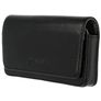 Valenta Arezzo Echtes Leder Gürteltasche (max 12,5 cm x 6 cm) - Gürtelclip - Holster - Schwarz