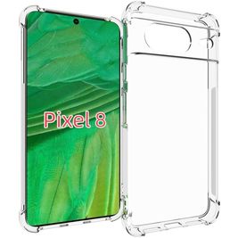 Mobigear Cushion Durchsichtig Google Pixel 8 Hülle Flexibles TPU Backcover Stoßfest - Transparent