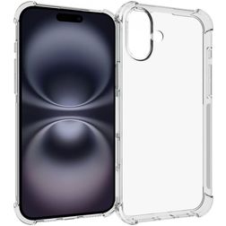 Mobigear Cushion Durchsichtig iPhone 16 Plus Hülle Flexibles TPU Backcover - Transparent